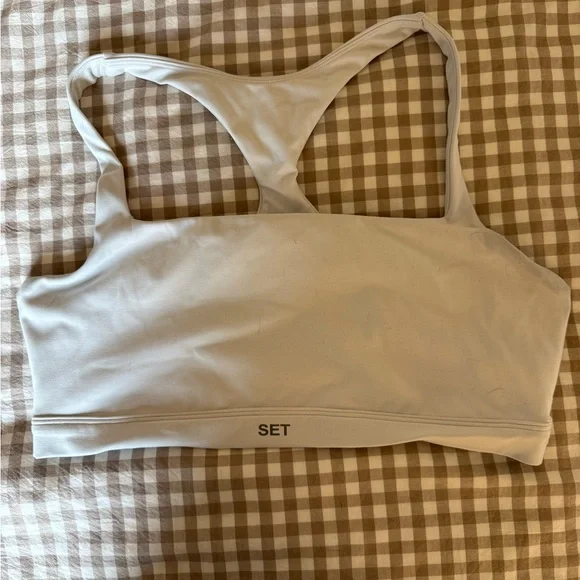 SET Active Women's White Sports Bra - Picture 1 of 3